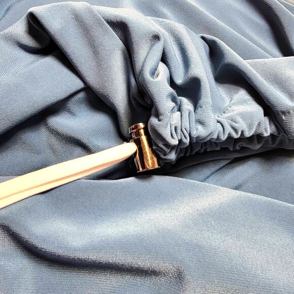 Abi Ferrin Steel Blue T-Back Halter "Hazel" 4013 Pantset Jumpsuit Size XS - Picture 8 of 16